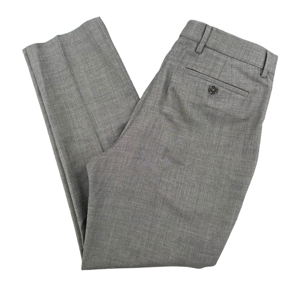 Banana Republic Mens Slim Fit Grey Sharkskin Dress Pants 33x30 Trousers 761